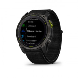 Viedais pulkstenis Garmin Enduro 3 Carbon Gray DLC Titanium/Black UltraFit Nylon band