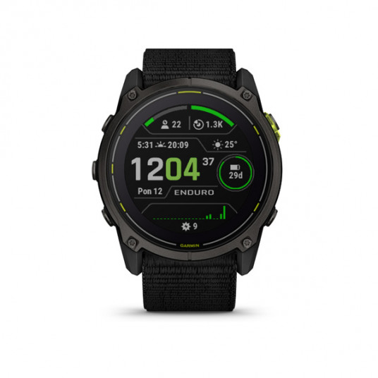 Viedais pulkstenis Garmin Enduro 3 Carbon Gray DLC Titanium/Black UltraFit Nylon band