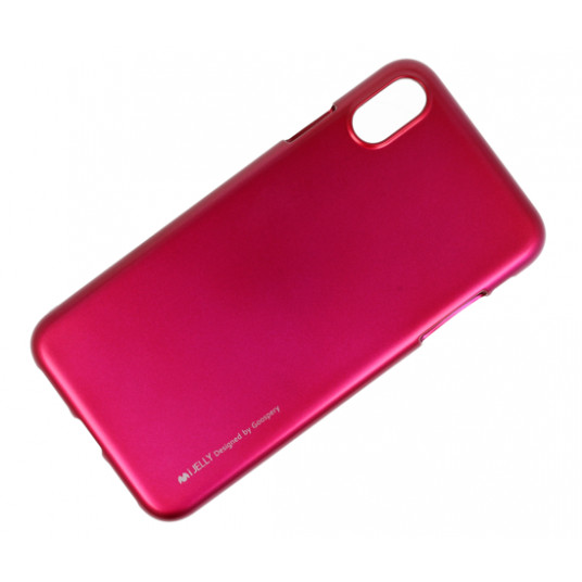 Mercury i-Jelly Back Case Strong Silicone Case With Metallic Glitter for  Apple iPhone XS MAX Pink
