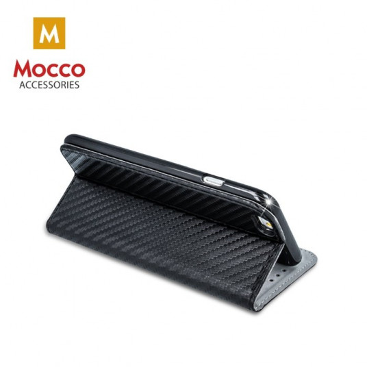 Mocco Smart Carbon Book Case For Apple iPhone X  Black