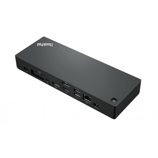 Lenovo Universal Thunderbolt 4 Smart Dock, ko darbina Microsoft Azure Sphere (maksimālie displeji: 4/maksimālā izšķirtspēja: 8K/30Hz un 4K/60Hz/atbalsti: 1x8K/30HZ un 4x4K/60Hz/1xEthernet LAN (RJ-45)/2x1 DPxHDMI. 2.1/4xUSB 3.1 (1 vienmēr ieslēgts)/2xUSB 2