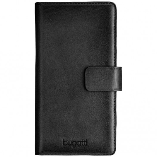 Bugatti L Leather Case - Wallet for Devices 5.1-6'' (7.5 х 15.5 cm) Black
