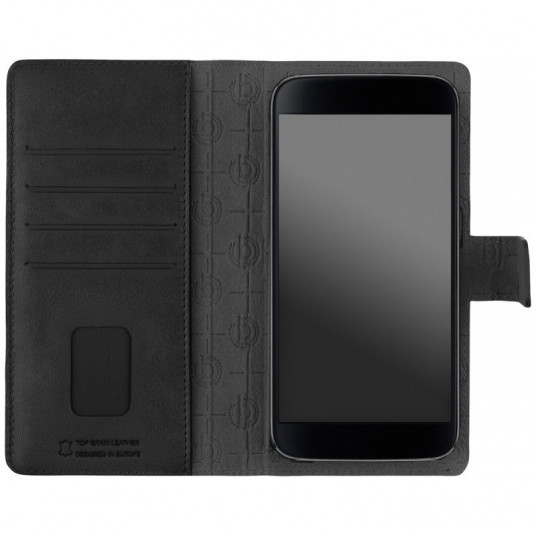 Bugatti L Leather Case - Wallet for Devices 5.1-6'' (7.5 х 15.5 cm) Black