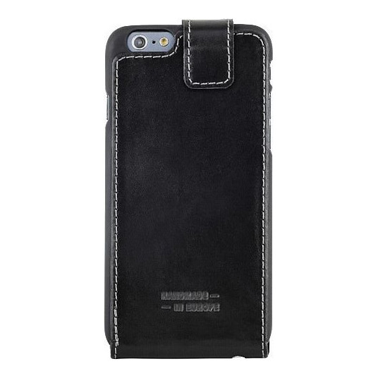 Bugatti Flip Case Vertical Opens Premium Leather Case Apple iPhone 6 / 6S Black