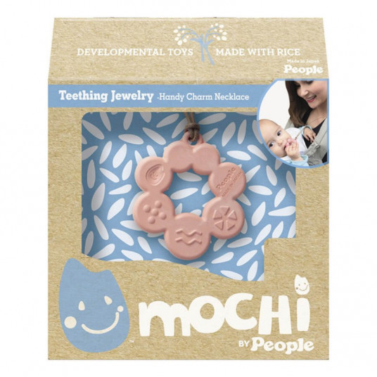 Košļājama rotaļlieta zobiņiem „Mochi“. Sastāvā 51% rīsi. 