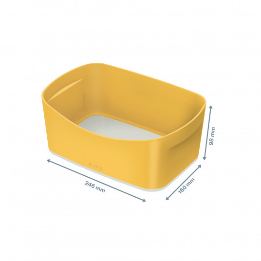 Uzglabāšanas kaste Cozy L:MyBox bez vāka, dzeltena, gab.