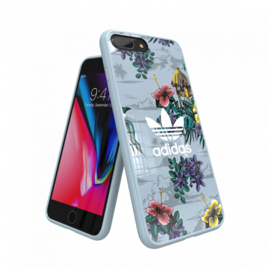 Adidas Floral Case Silicone Case for Apple iPhone X / XS Blue (EU Blister)