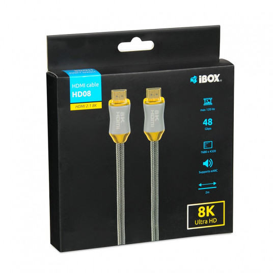 HDMI kabelis I-BOX HD08 HDMI 2.1 8K, 2M
