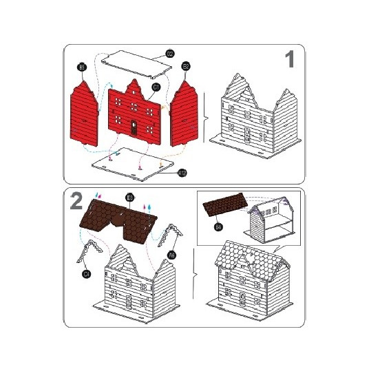 PETIT ARCHITECTE Skandināvu mājas radošais komplekts