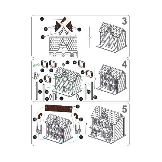 PETIT ARCHITECTE Skandināvu mājas radošais komplekts