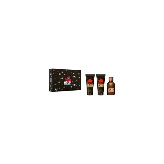 Dsquared2 Wood pour Homme Dárková sada EDT 100 ml, dušas želeja 100 ml a Balzams pēc skūšanās ( balzám po holení ) 100 ml, 100 ml