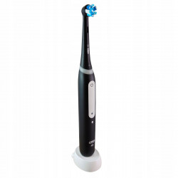 Oral-B elektriskā zobu birste iO4 sērija, uzlādējama, pieaugušajiem, komplektā iekļauto birstes galviņu skaits 1, matēta melna, zobu tīrīšanas režīmu skaits 4