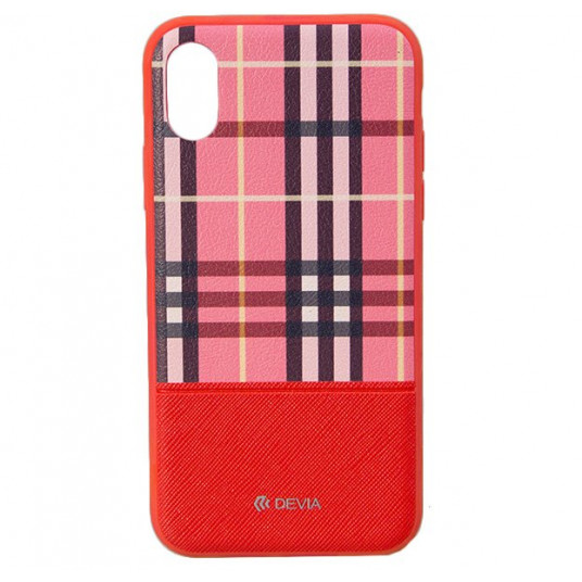 Devia Lattice Silicone Back Case For Apple iPhone X / XS Red