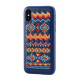 Devia Flower Embroidery Bohemian Silicone Back Case For Apple iPhone X / XS Blue