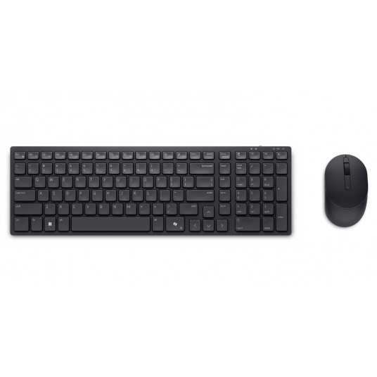 Dell | Silent Keyboard and Mouse | KM555 | Keyboard and Mouse Set | Wireless | Russian (QWERTY) | Black | 2.4 GHz, Bluetooth 5.1 | Wireless connection