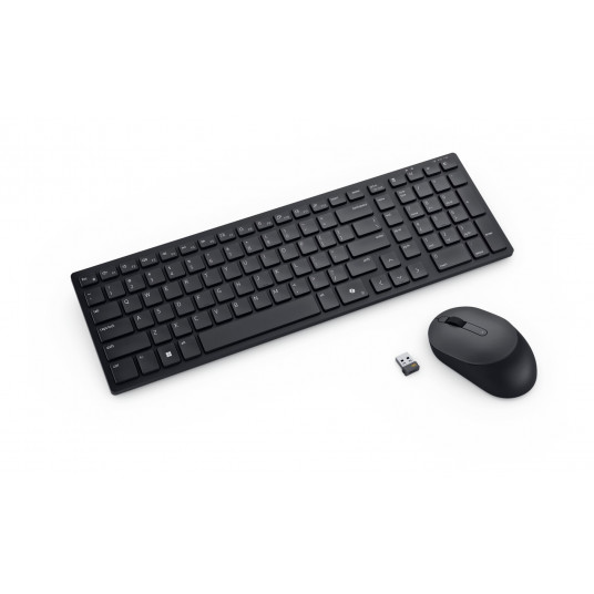 Dell | Silent Keyboard and Mouse | KM555 | Keyboard and Mouse Set | Wireless | Russian (QWERTY) | Black | 2.4 GHz, Bluetooth 5.1 | Wireless connection