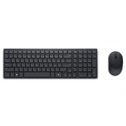 Dell | Silent Keyboard and Mouse | KM555 | Keyboard and Mouse Set | Wireless | Ukrainian (QWERTY) | Black | 2.4 GHz, Bluetooth 5.1 | Wireless connection