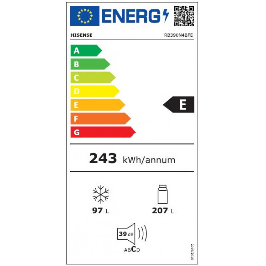 Ledusskapis HISENSE RB390N4BFE