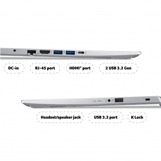 Acer Aspire 5 A514-54 14"|Intel Core i5-1135G7 (4C/8T, 2,4-4,2 GHz, 8MB)|GeForce MX450 2GB GDDR6|8GB DDR4|256GB SSD|14" LCD, IPS, ComfyView, LED apgaismojums, 1920x1080|Windows 11 Pro|Atjaunināts/atjaunots