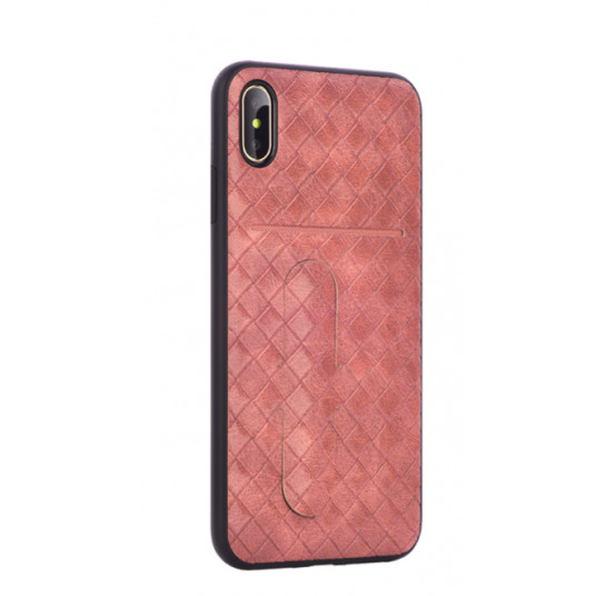 Devia iWallet Silicone Back Case With Place for Cards For Apple iPhone XS Max Pink