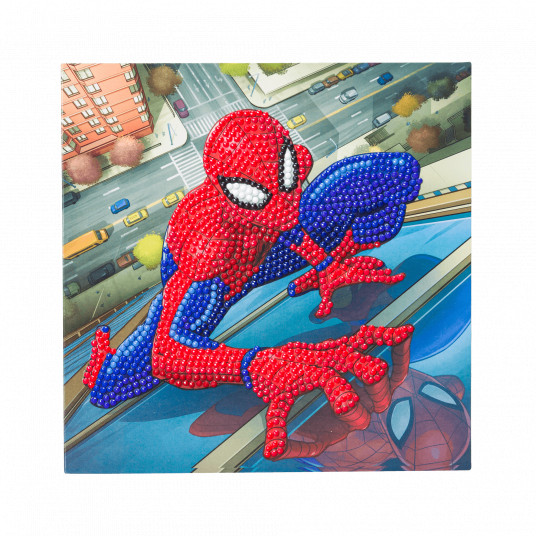 SPIDER-MAN Crystal Art Kartīte "Zirnekļcilvēks", 18 x 18 cm