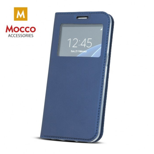 Mocco Smart Look Magnet Book Case With Window For Apple iPhone X / XS Blue