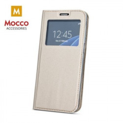 Mocco Smart Look Magnet Book Case With Window For Apple iPhone X / XS Gold