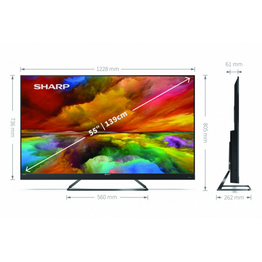 Televīzija Sharp 55EQ6EA QLED 55" Smart