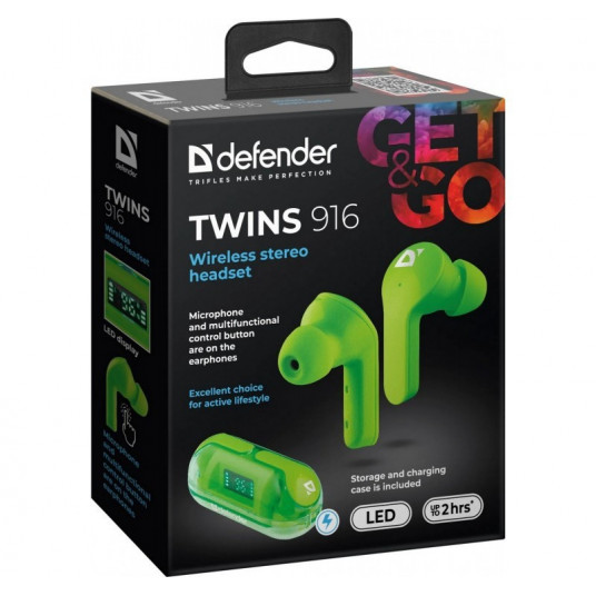 Austiņas Defender Twins 916 Green