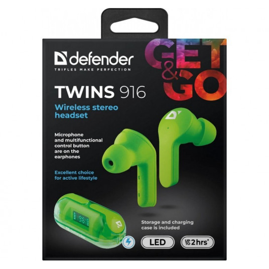 Austiņas Defender Twins 916 Green