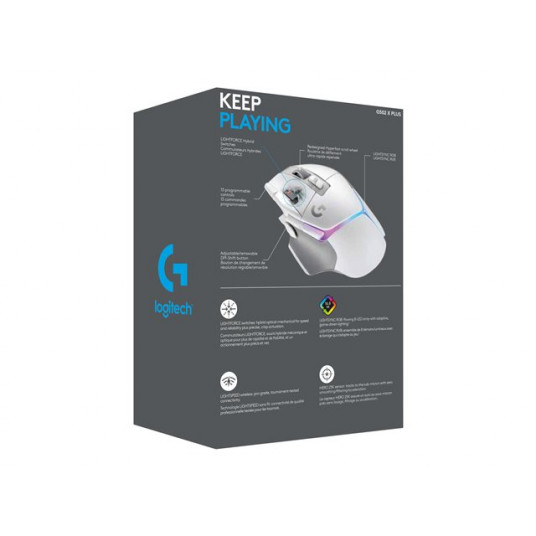 Pele Logitech G502 X PLUS Optical Gaming Mouse White