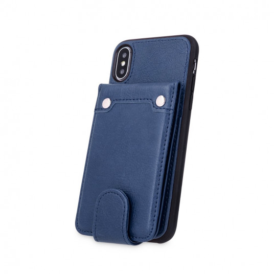 Mocco Smart Wallet Eco ādas vāciņš - Card Holder For Apple iPhone X / XS Blue