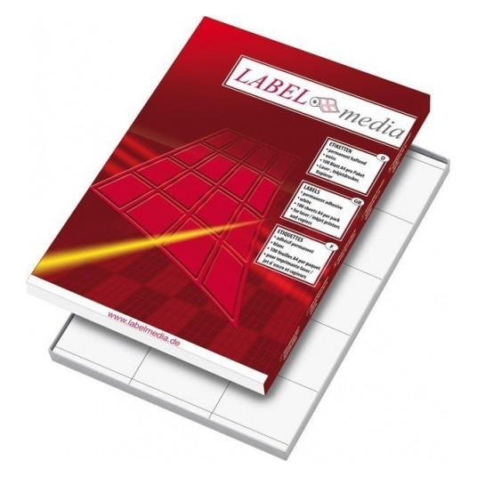 Uzlīmes LabelMedia, A4, baltas, 38x21,2 mm, (65) (100) 0707-765