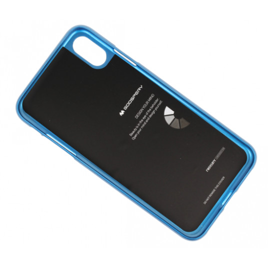 Mercury i-Jelly Back Case Strong Silicone Case With Metallic Glitter for  Apple iPhone XS MAX Blue