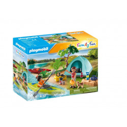Konstruktors Playmobil kempings ar ugunskuru 71425
