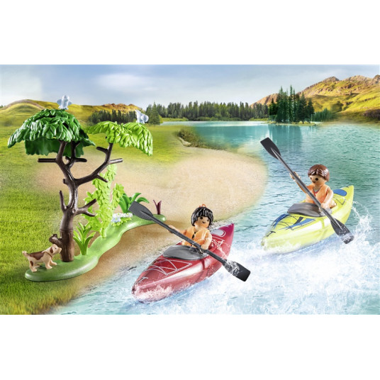 Konstruktors Playmobil kempings ar ugunskuru 71425