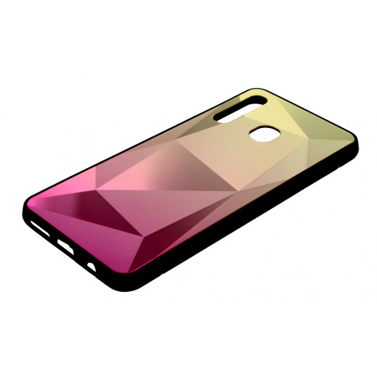 Mocco Stone Ombre Back Case Silicone Case With gradient Color For Apple iPhone X / XS Yellow - Pink