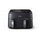 Philips Dual Basket Airfryer | NA351/00 3000 Series | Power 2750 W | Capacity 9 L | Rapid Air technology | Black