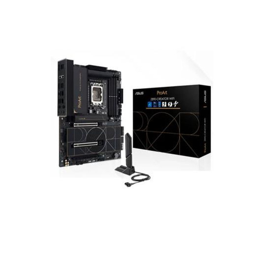 Mainboard|ASUS|Intel Z890|LGA1851|ATX|Memory DDR5|Memory slots 4|1xPCI-Express 4.0 16x|2xPCI-Express 5.0 16x|5xM.2|1xHDMI|1xDisplayPort|1xAudio-In|1xAudio-Out|1xUSB 2.0|6xUSB 3.2|3xUSB-C w/Thunderbolt|1xRJ45|PROARTZ890-CREATORWIFI