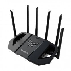 Asus | Divjoslu WiFi 7 paplašināmais spēļu maršrutētājs | TUF Gaming BE6500 | 802.11be | 6500 Mb/s | Ethernet LAN (RJ-45) pieslēgvietu skaits 4 | Tīkla atbalsts Jā | MU-MiMO Jā | Antenas tips Ārējā fiksētā | 1