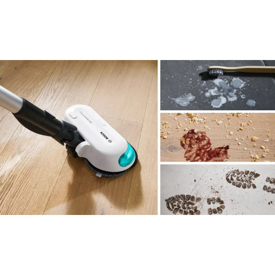 Cordless 2-in-1 hoover, vacuuming and mopping Unlimited 7 ProHygienic Aqua White