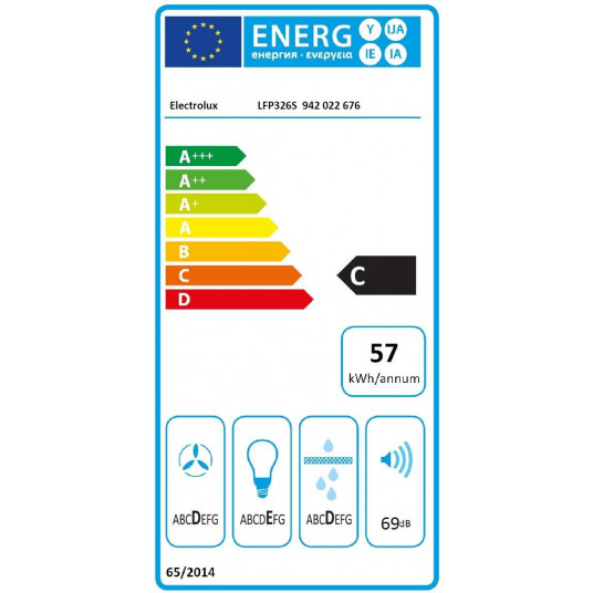 Tvaika nosūcējs  Electrolux LFP326S