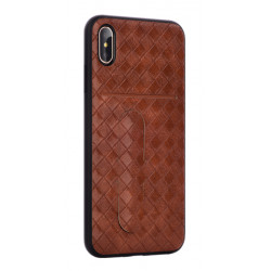 Devia iWallet Silicone Back Case With Place for Cards For Apple iPhone XS Max Brown