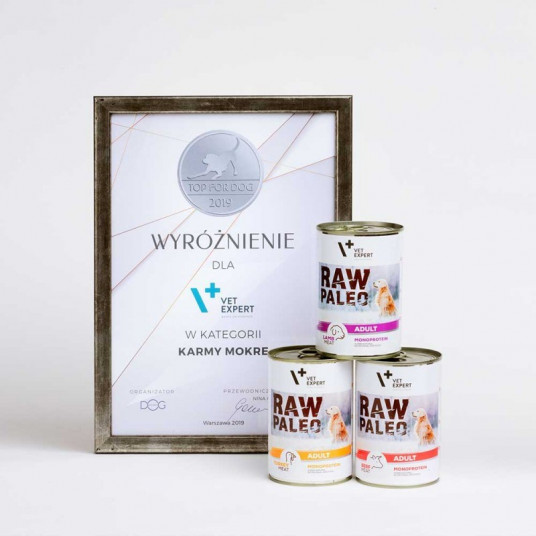 RAW PALEO Adult Monoprotein Turkey - mitrā barība suņiem - 800 g