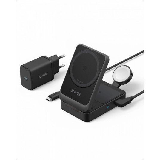 MagGo 15W 3-in-1 salokāms melns ES