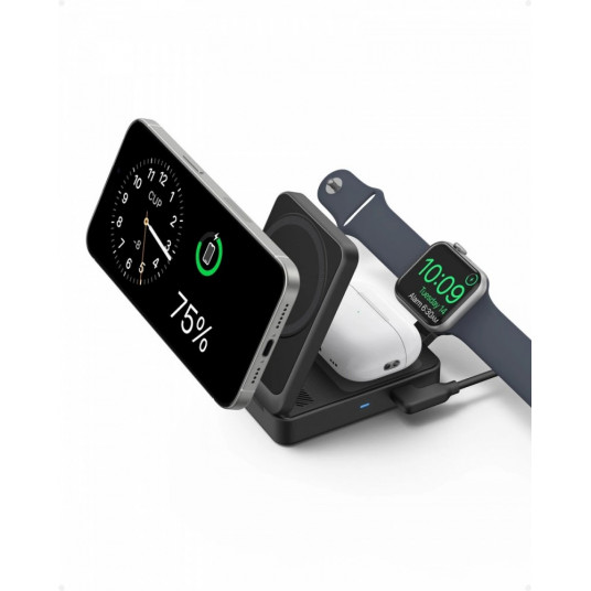 MagGo 15W 3-in-1 salokāms melns ES