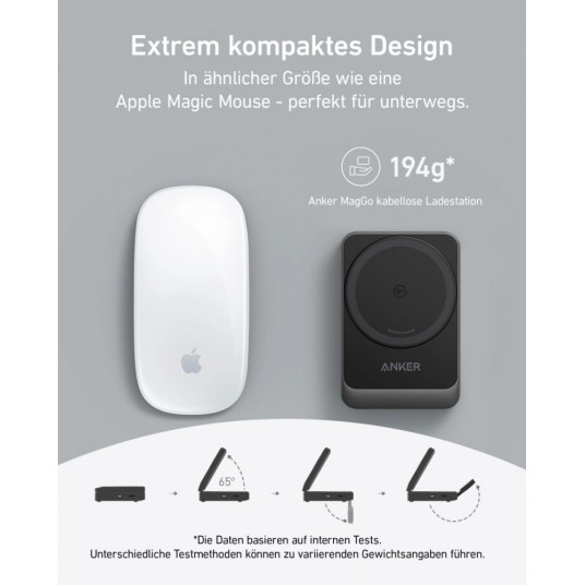 MagGo 15W 3-in-1 salokāms melns ES