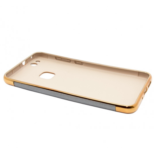 Mocco Exclusive Crown Back Case Silicone Case With Golden Elements for Apple iPhone X / XS Grey