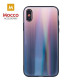 Mocco Aurora Glass Silicone Back Case for Apple iPhone XS Max Brown - Black