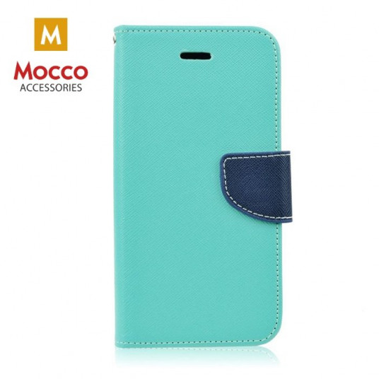 Mocco Fancy Book Case For Apple iPhone XS / X Mint / Blue